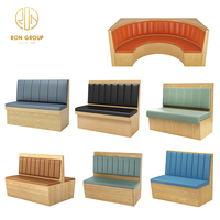 Bancs en chêne pour restauration rapide, canapé, café, café carré, mobilier de restaurant commercial en bois, table et chaise, ensemble de sièges de banquette