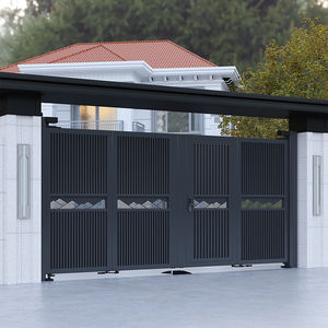 Aluminium Duurzame Moderne Automatische Glijdende Binnenplaats Villa Outdoor Elektrische Ophanging Garagedeur Muur Poort Gemakkelijk - Product Image 3