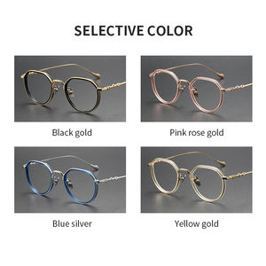 メガネLOWRIDE-I工場直販クリアスクエアオプティカルメンズメタルアイウェアアイグラスフレーム在庫あり - Product Image 5