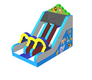 Tobogán Inflable con Diseño de Animales del Zoológico, Tobogán Inflable con Diseño de Animales Salvajes, Tobogán Inflable con Diseño de <span class=keywords><strong>Jungla</strong></span>, Tobogán Inflable con Temática de Safari - Product Image 1
