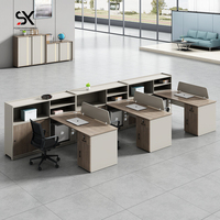 Table de finances en bois moderne simple meubles combinaison de chaise de bureau 2/3/4/6 porte-carte d'écran de Position artificielle