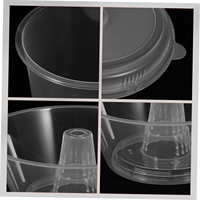 Offre Spéciale – Gobelets et Bols à Collation Jetables en Plastique PP de Qualité Alimentaire avec Couvercles, Impression UV, Diamètre 90mm, Logo Personnalisé Unique, 300 PIÈCES/CARTON