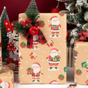 <b>Christmas</b> Wrapping Paper Kraft Santa Claus Presents 17 In X 32.8 Ft <b>Mini</b> Roll Gift Wrap For Holiday Season - Product Image 3