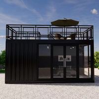 Maison modulaire pliable de type Z à double couche, structure en acier, design moderne, assemblage rapide, mur en verre, maison de luxe