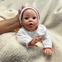Poupée Reborn en Silicone Corps Entier de 40 cm (16 Pouces) Douce au Toucher et Ultra-Realiste, Bébé Fille Nouveau-né Réaliste pour Référence Artistique et Sculpturale