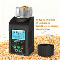 Portable Thermo Hygrometer Grain Moisture Meter LCD 5% Accuracy Measures 40 Kinds Grains Including Cocoa Beans Radish