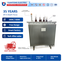 Transformateur immergé dans l'huile triphasé 630 kVA, 10 kV vers 400 V, avec traverses enfichables et bobinages en aluminium