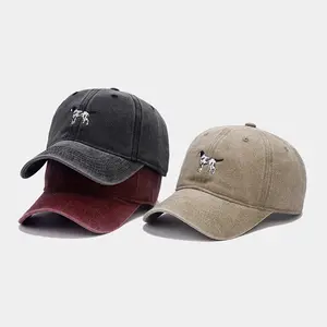 2024 été unisexe brodé Baseball Sport casquette nouvelle vente chaude 6 couleurs disponibles en gros chien Logo brodé chapeau