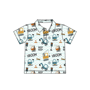 T-shirt pour bébé garçon à manches courtes avec impression d'outils orange personnalisée BT1790, vêtements d'été pour garçon - Product Image 5