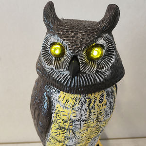 Energia solare esterna e USB gufo a forma di spaventapasseri elettronico per uccelli deterrente - Product Image 3