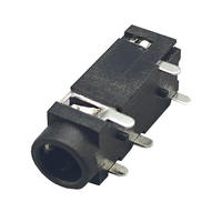 Connecteur audio 3,5 mm à monter sur circuit imprimé, en laiton et aluminium, 5 broches, prise casque SMD, connecteur stéréo pour écouteurs, indice de protection IP67, adaptateur d'alimentation pour