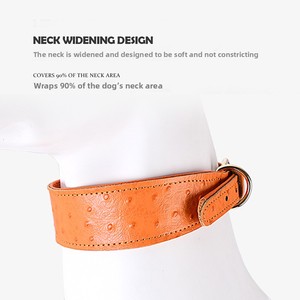 Collar de Cuero Genuino para Perro con Logotipo Personalizado, Collar Ancho de Protección para el Cuello, Juego de Correa para Perros Grandes, Golden Retriever, <span class=keywords><strong>Pitbull</strong></span> - Product Image 4