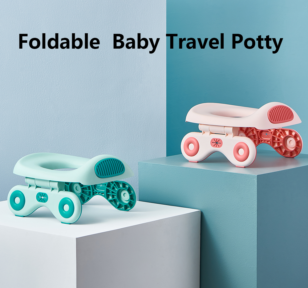 Folding Large Non Slip Silicone Pads Travel Portable Reusable Toilet Potty Training Seat Covers Liners for Babies/