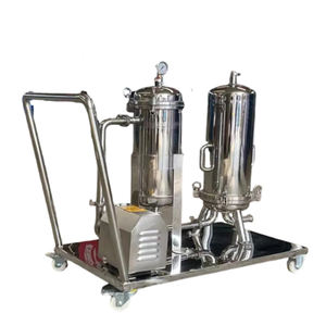 Aliments et boissons bière vin micro huile de noix de coco filtration de l'eau plusieurs étapes <span class=keywords><strong>ss304</strong></span> sac filtre boîtier avec pompe et chariot - Product Image 1