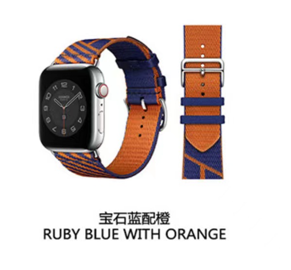 Azul zafiro con naranja (con hebilla de plata)