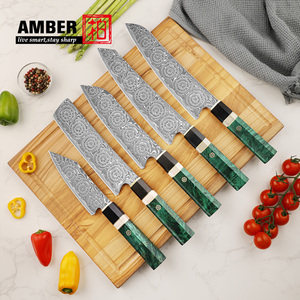 <span class=keywords><strong>Set</strong></span> di <span class=keywords><strong>Coltelli</strong></span> <span class=keywords><strong>da</strong></span> Cucina <span class=keywords><strong>Professionali</strong></span> in Acciaio Damasco a 67 Strati con Motivo a Rosa, Coltello Giapponese con Manico in Legno, Coltello <span class=keywords><strong>da</strong></span> <span class=keywords><strong>Chef</strong></span>, Utility e Santoku - Product Image 2