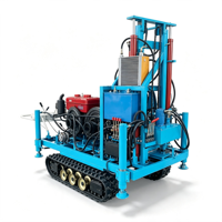 Petite plateforme de forage de puits d'eau portable, machine de forage à moteur diesel de 150 m pour l'irrigation des fermes