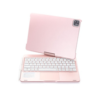 Clavier sans fil ultra-fin rotatif à 360 degrés avec pavé tactile compatible avec iPad Pro 11 pouces 2022/2021/2020/2018, fabriqué en plastique