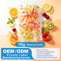 Bonbons gélifiés en gros, saveurs de fruits assorties, avec graines, friandises moelleuses