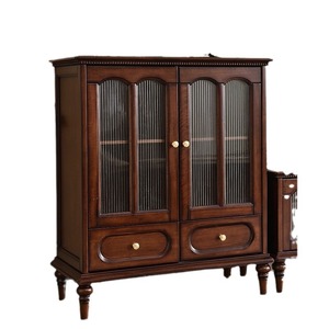 Hiện Đại Trung cổ xưa pháp rượu vang và Tủ TV hiển thị nhỏ tủ sách với lưu trữ bên tủ - Product Image 5