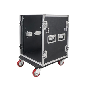 14U Space PA DJ Rack Road Flight Case en 17 "Profundidad y DJ Work Table Amplificador Case con ruedas <span class=keywords><strong>9mm</strong></span> Contrachapado Metal ATA Case - Product Image 6