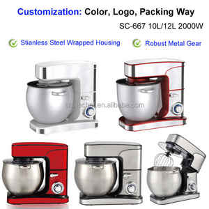 2000W Roestvrijstalen Elektrische Planetaire Keukenmixer Multifunctionele 10l 12l Brooddeeg Cake Keukenmachine 220V Bakkerij Gebruik - Product Image 4