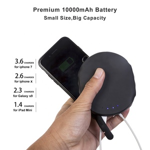 New Laser Engraved Rohs Portable Charger 10000mah 5v2a Circle Power Bank 10000 Mah Powerbank Super Capacitor Banco De Energia - Product Image 2