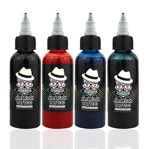 Ophir 60 Ml/Fles Airbrush Inkt Zwart/Rood/Blauw/Tattoo Kleur Voor Body Paint Tijdelijke Tattoo inkt Pigment Body Art Kleur _ TA099-1