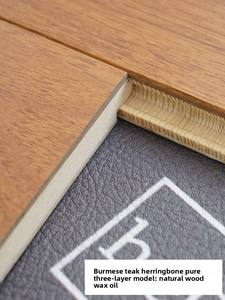 Suelo de Abedul Puro de Tres Capas, Impermeable, Ecológico, Moderno, con Patrón de Espiga, para Dormitorio, Sala de Estar y Uso en Exteriores - Product Image 4