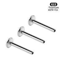 Barre de labret sans filetage en Titane G23 20/18/16G, tige de remplacement pour piercing de lèvre à enfiler, accessoire, cadeau pour fiançailles, fête, mariage