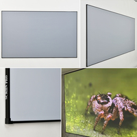 Écran de projection à cadre fixe anti-taches 3C de 72 à 220 pouces, gris, 4K 8K Ultra HD, écran de projection de cinéma, home cinéma