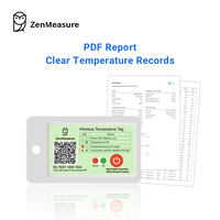 Registrador de Datos de Temperatura Inalámbrico ABS de Diseño OEM ZenMeasure, con Clasificación IP67 5.0, Reutilizable para Productos Lácteos, Certificado ROHS