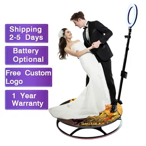 hot selling wedding party rent 6 ppl 360 photo booth 360 photo booth with ring light 360 automatic photo booth