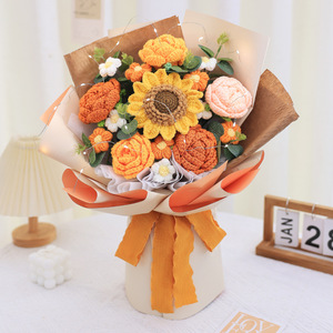 Ramo Grande de Flores de Crochet Hechas a Mano 2026, Rosas y Convallarias, Nuevo Diseño Creativo de Lana y Algodón, Regalos de Boda y Cumpleaños, Flores Artificiales - Product Image 3