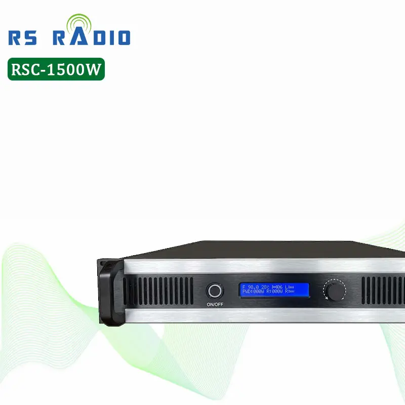 FM الارسال 1500w RS ناقل موجات الراديو جذابة سعر 87.5-108MHz بث قابل للتعديل انتاج الطاقة Fcc معتمد
