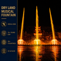 Fontaine musicale LED colorée programmable de haute qualité pour terrasses et espaces commerciaux