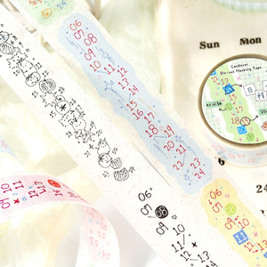 1 rouleau <span class=keywords><strong>de</strong></span> ruban adhésif découpé et <span class=keywords><strong>de</strong></span> papier décoratif, série <span class=keywords><strong>Xiao</strong></span> Wu Diary, autocollant décoratif DIY mignon <span class=keywords><strong>de</strong></span> dessin animé pour carnet <span class=keywords><strong>de</strong></span> notes - Product Image 1