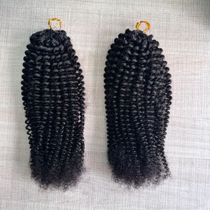 Extensions de cheveux naturels bouclés afro kinky de qualité supérieure, style Jerry, pour tresses, en stock, vente en gros - Product Image 2