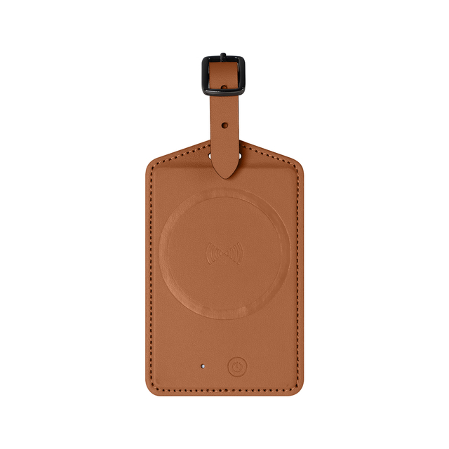 PU Leather Smart Find My Luggage Tag Lost Reminder Function Luggage Tracker for Travel
