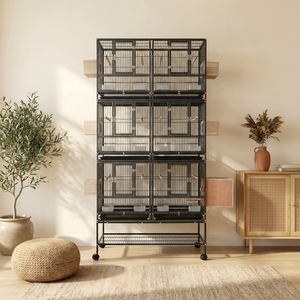 Jaula de Cría para Loros de Seis Compartimentos, Jaula Grande de Lujo de Una Sola Capa, Jaula de Alambre de Acero de Bajo Contenido de Carbono para Pájaros, Venta al Por Mayor de Fábrica - Product Image 4