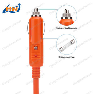 Kabel pengisi daya mobil 14AWG, 180W 12-24v DC 8mm kabel mobil dengan 2 adaptor Fuse pengisi daya listrik 12V adaptor mur Socketprise - Product Image 4