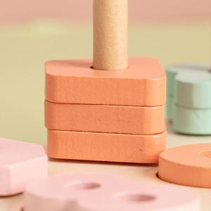 Juguete Educativo Multifuncional de Madera para Niños, Clasificador de Formas Geométricas, Apilable, para Desarrollo de Habilidades Motoras Finas, Estilo Montessori - Product Image 4