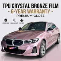Film de protection de peinture (PPF) en TPU Crystal Bronze Gloss - Vinyle auto-cicatrisant pour enveloppement de voiture