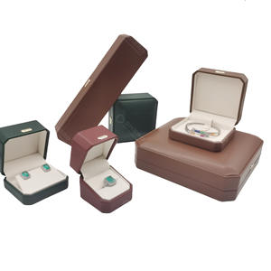 <b>Jewelry</b> Packaging Gift Box High Quality Square Custom Logo PU <b>Leather</b> <b>Jewelry</b> Box - Product Image 4