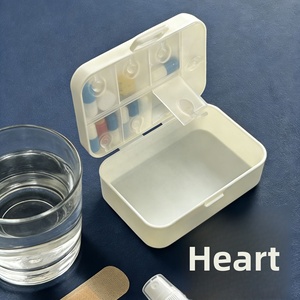 Boîtes de <span class=keywords><strong>rangement</strong></span> pour pilules JH Medibox de couleur blanche, boîte à pilules de grande capacité, boîte à médicaments en plastique portable pour le stockage des pilules - Product Image 3