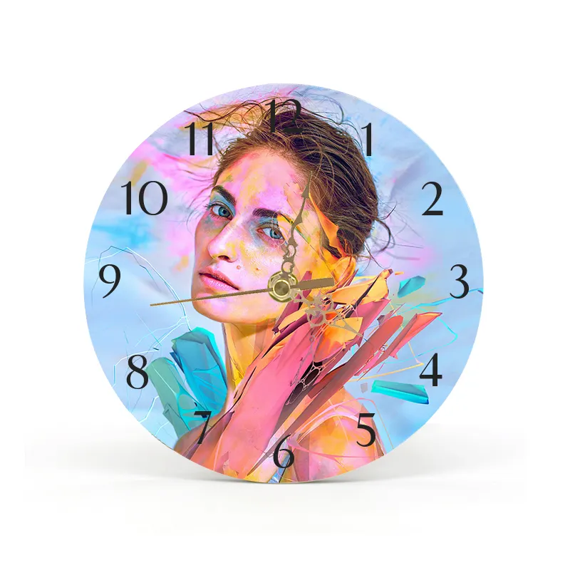 DIY Design Heat Transfer Decorative MDF Clocks Sublimation Blanks Wall Clock