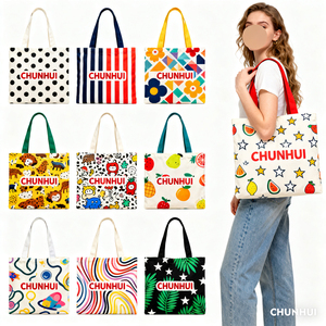 Tùy Chỉnh Rắn Vải Mua Sắm Tote Túi Hình Học Màu Vai Đồng Bằng Thiết Kế Tái Sử Dụng Hàng Ngày Sử Dụng Quà Tặng Cá Nhân Logo - Product Image 1