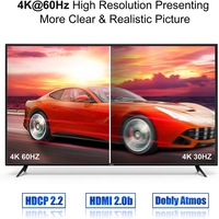 Commutateur HDMI 4K bidirectionnel 1x2 / 2x1 AB avec 2 ports, prend en charge UHD 4K 1080P 3D HDR HDCP, répartiteur HDMI