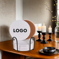Lot de sous-verres en céramique personnalisables de style classique, absorbants, pour tasses à thé, vaisselle, supports vierges pour sublimation, pour café et boissons