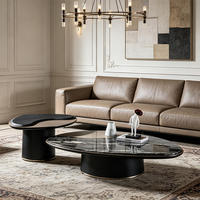 Table basse en marbre italien de luxe, forme spéciale moderne pour la décoration, style minimaliste, meubles de salon, table basse pour la maison
